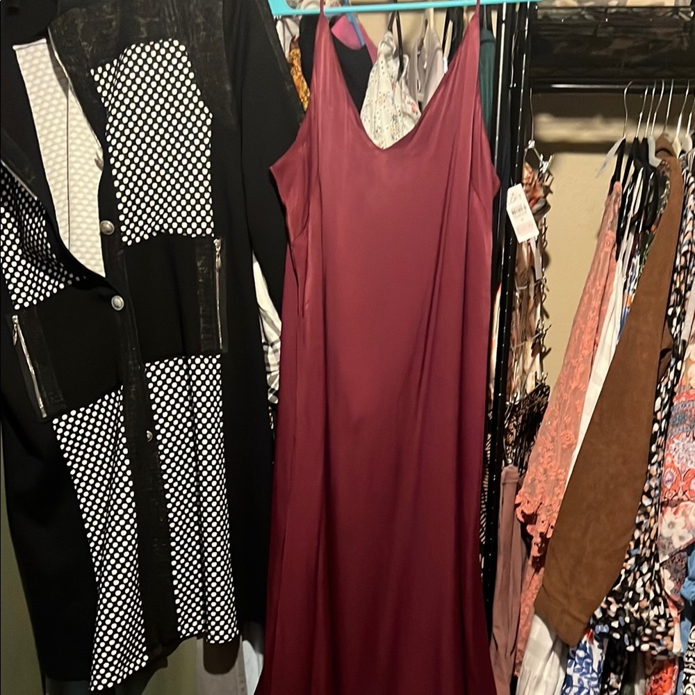 Gap Elegant Burgundy Slip Dress
